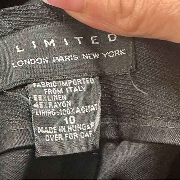 Limited Linen Blend Double Breasted Blazer Pants Suit Set Black Size 10/12 - Picture 14 of 15
